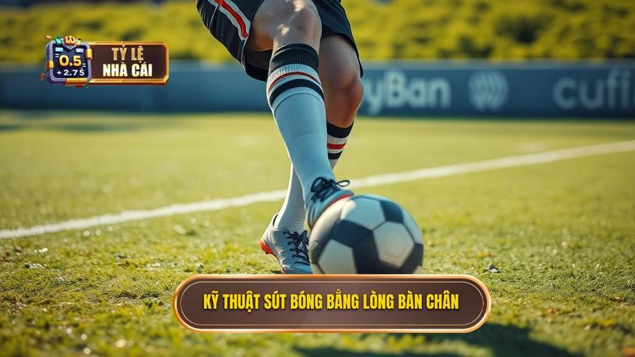 2. Kỹ thuật sút bóng bằng lòng bàn chân
