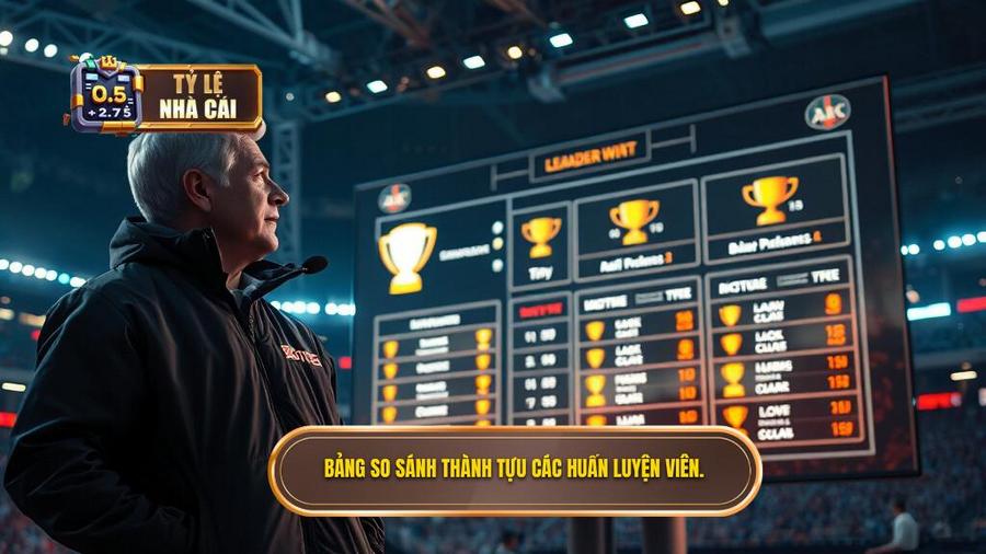 Bảng so sánh thành tựu của các huấn luyện viên hàng đầu
